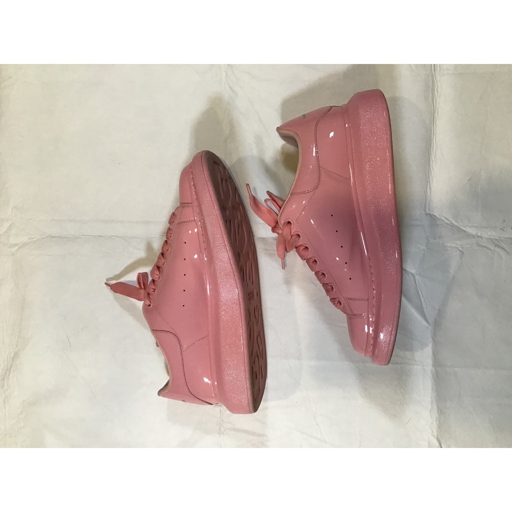 Alexander McQueen Platform Sneakers Pink Patent Leather Platform Shoes Womens - Picture 3 of 11